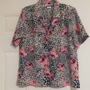 Donnkenny Petite Button Down Blouse